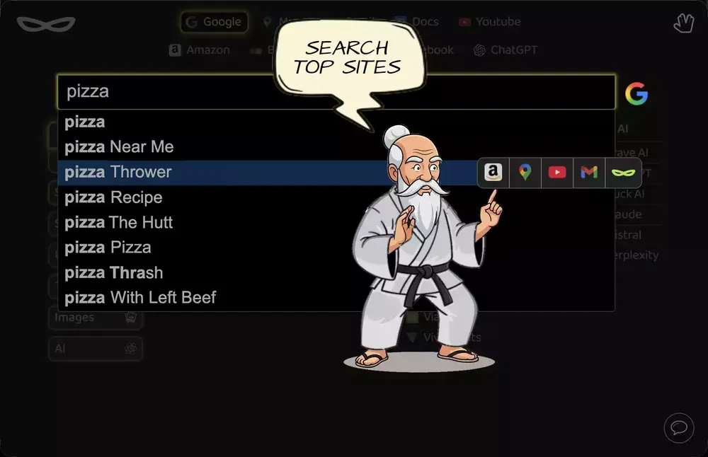 Searching for pizza