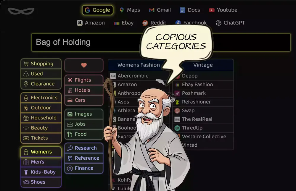 Copious categories