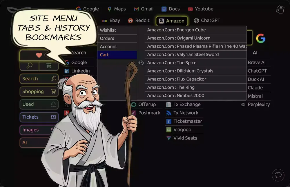 Site menu